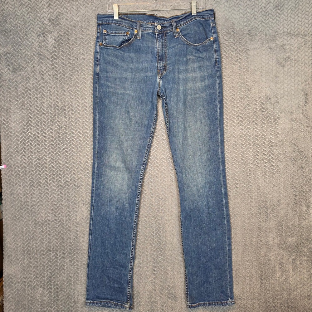 Levis 511 Slim Fit Jeans Mens 34x34 Blue Medium Wash Stretch Denim 04511